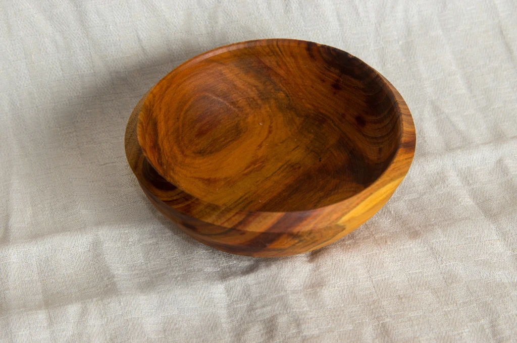 Turned wooden bowl